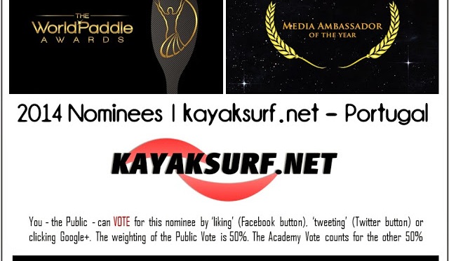 kayaksurf.net nomeado aos World Paddle Awards #canoagem #Portugal